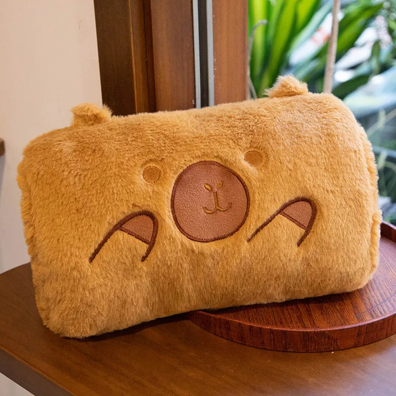 Fun kawaii capybara plush warmers that provide warmth and comfort, perfect for brightening up your home this Christmas