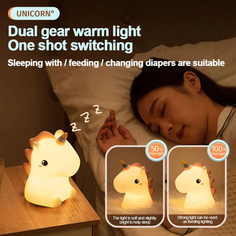 Unicorn kawaii LED Night Light