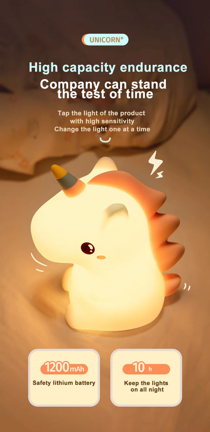 Unicorn kawaii LED Night Light