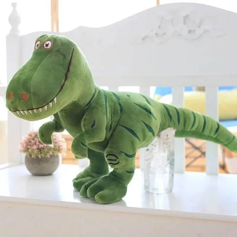 Charming plush dinosaur in a vibrant color, featuring a cute face and soft, cuddly texture, perfect for imaginative play and cuddling