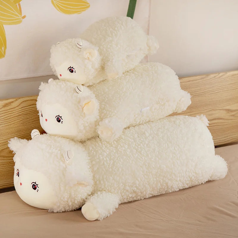 Kawaii-style fluffy alpaca plush with a soft, plush exterior and cheerful expression, perfect for adding a whimsical touch to any decor