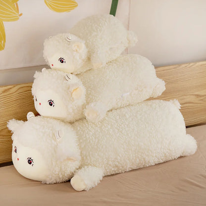 Kawaii-style fluffy alpaca plush with a soft, plush exterior and cheerful expression, perfect for adding a whimsical touch to any decor