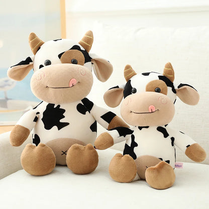 Playful cattle plushie with a soft texture and fun patterns, designed to bring joy and creativity to children's play