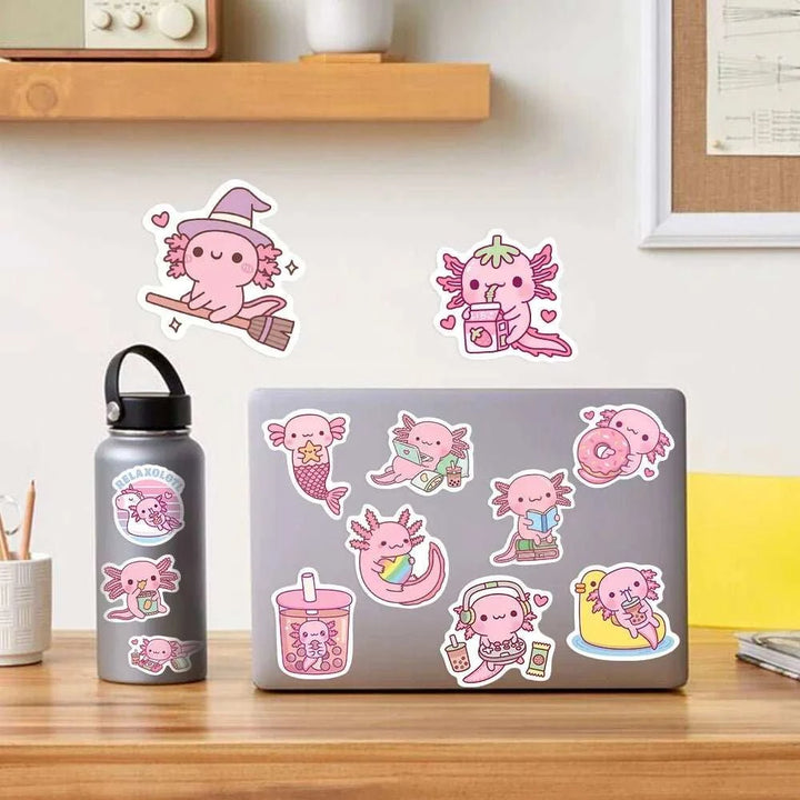 Adorable Axolotl Stickers - Yuathepanda