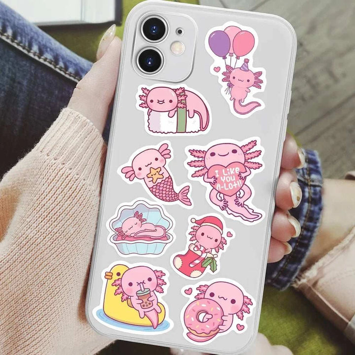 Adorable Axolotl Stickers - Yuathepanda