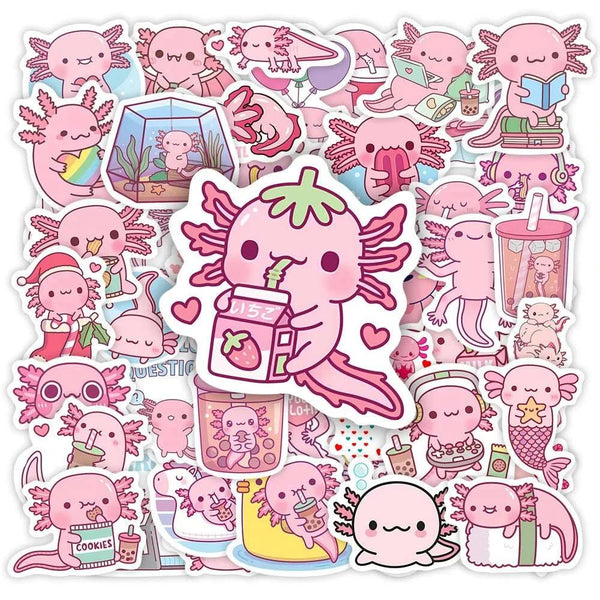 Adorable Axolotl Stickers - Yuathepanda