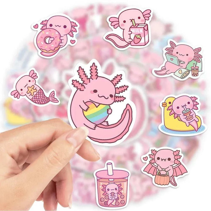 Adorable Axolotl Stickers - Yuathepanda