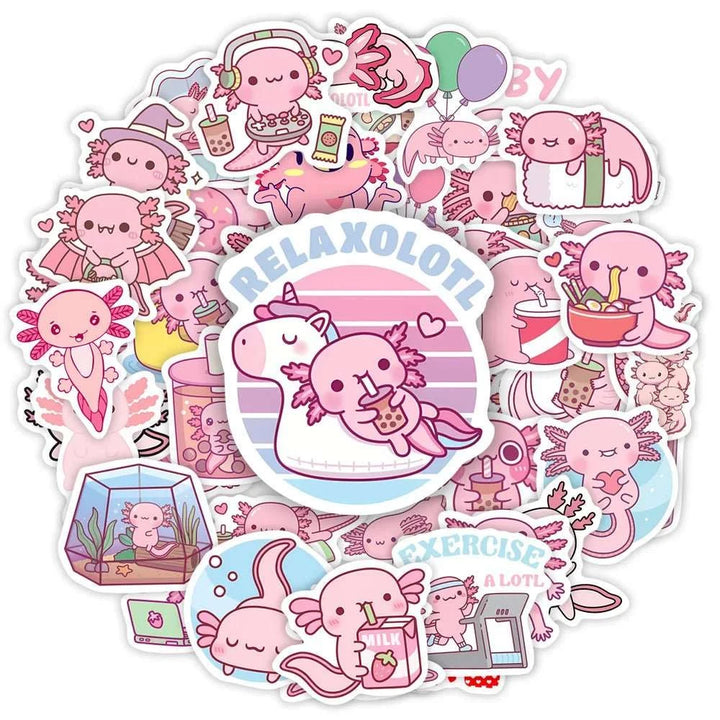 Adorable Axolotl Stickers - Yuathepanda