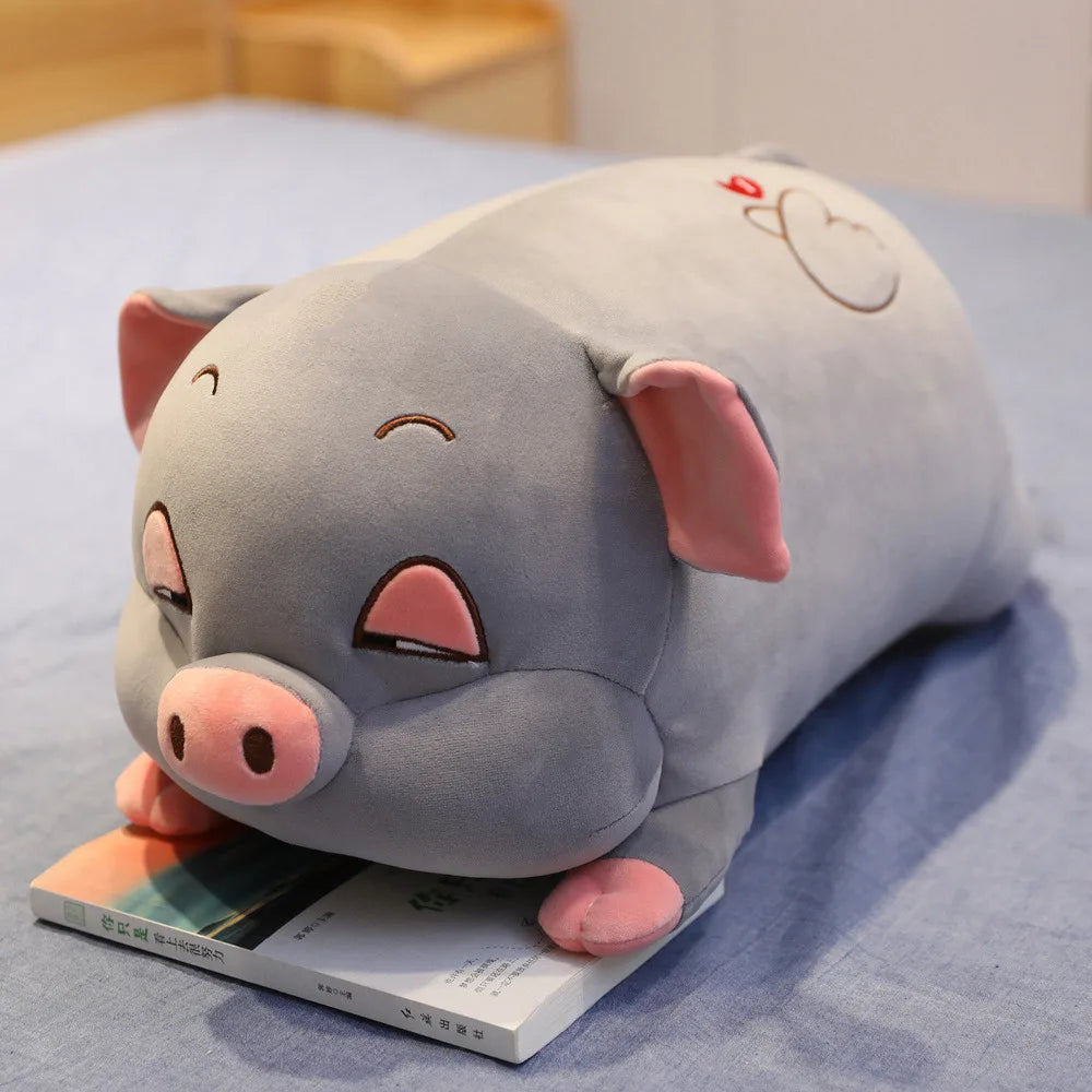 Charming pig hamster plush pillow with a lovable face and soft, squishy body, perfect for adding a playful touch to any children's room