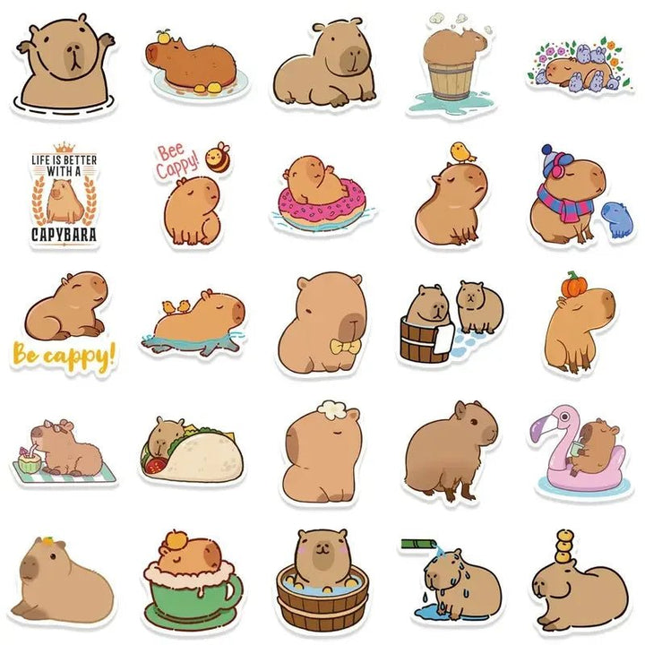 Cute Capybara Graffiti Stickers - Yuathepanda