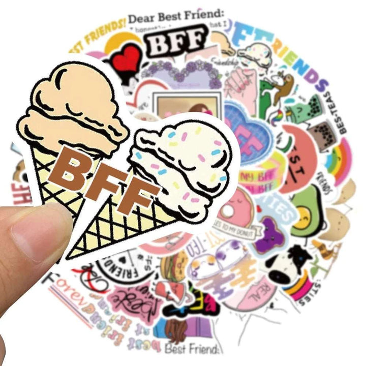 Cute Graffiti Friendship Stickers - Yuathepanda