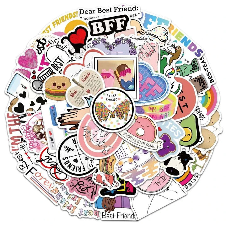 Cute Graffiti Friendship Stickers - Yuathepanda