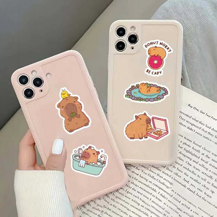 Cute Korean Capybara Cartoon Stickers pack - Yuathepanda