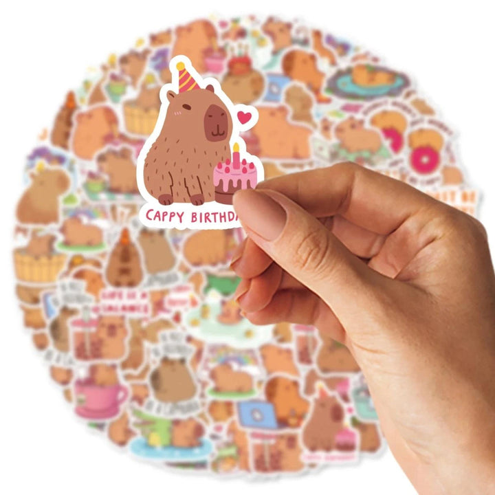 Cute Korean Capybara Cartoon Stickers pack - Yuathepanda