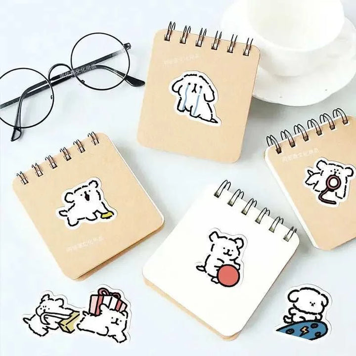 Cute Line Dog Stickers Pack - Yuathepanda