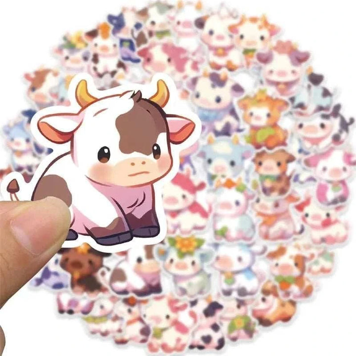 Cute Rainbow Cow stickers - Yuathepanda