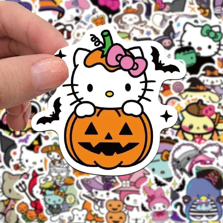 Cute Sanrio Halloween Graffiti Stickers - Yuathepanda