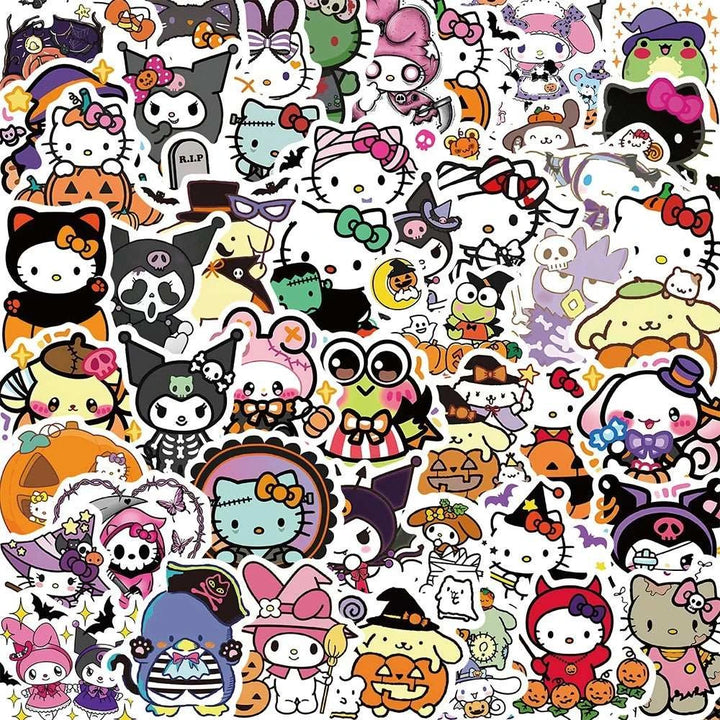 Cute Sanrio Halloween Graffiti Stickers - Yuathepanda