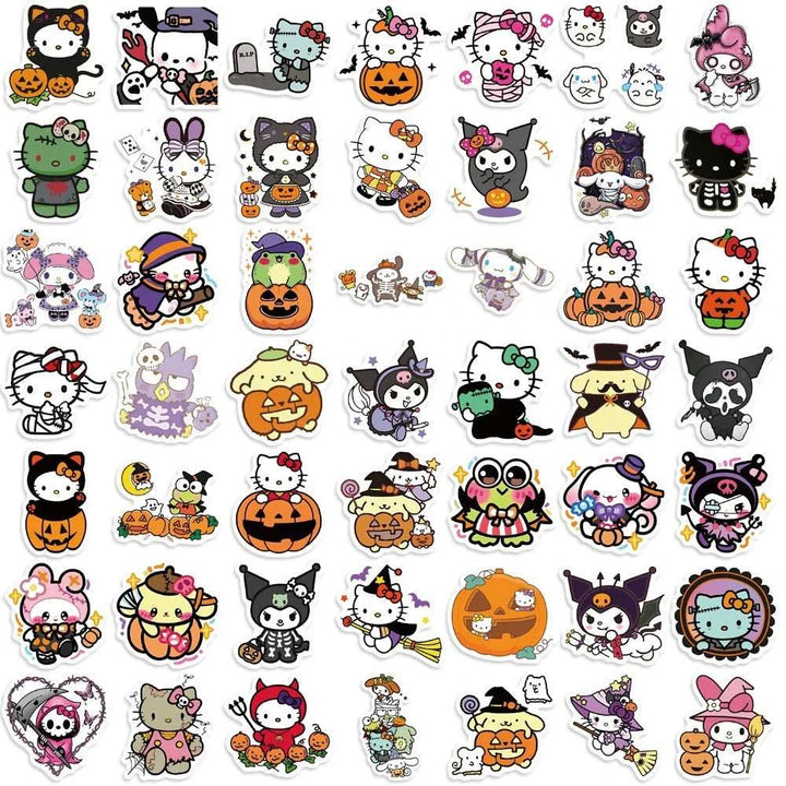 Cute Sanrio Halloween Graffiti Stickers - Yuathepanda