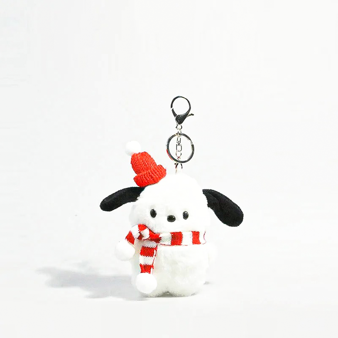 Kawaii Aviator Pochacco Plush Keychain