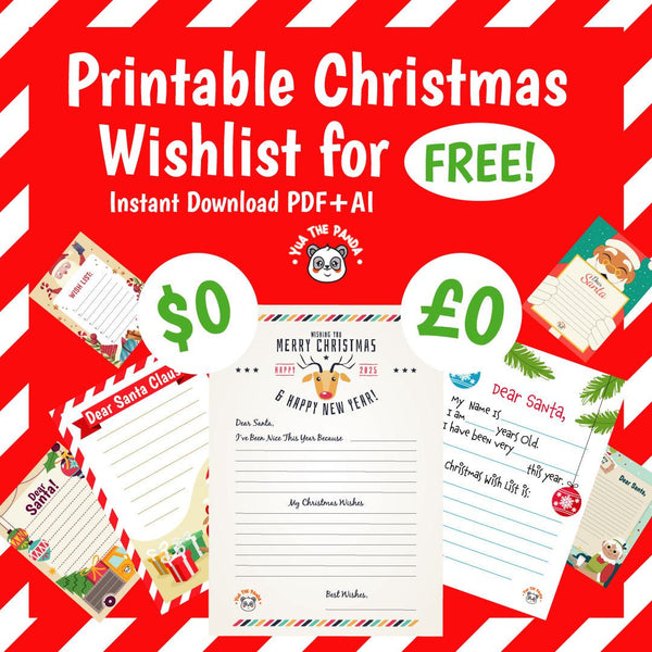 8 FREE Printable Christmas wishlist Template